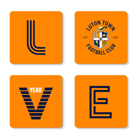 Personalised Luton Town FC Love Coasters: 1 - Coasters By Luton Town