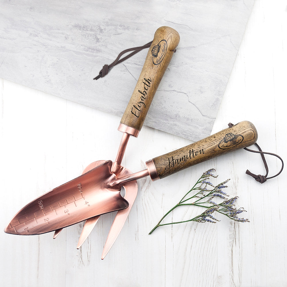 Personalised Luxe Copper Trowel and Fork Set: 1 - Tools & Storage By Gift Moments