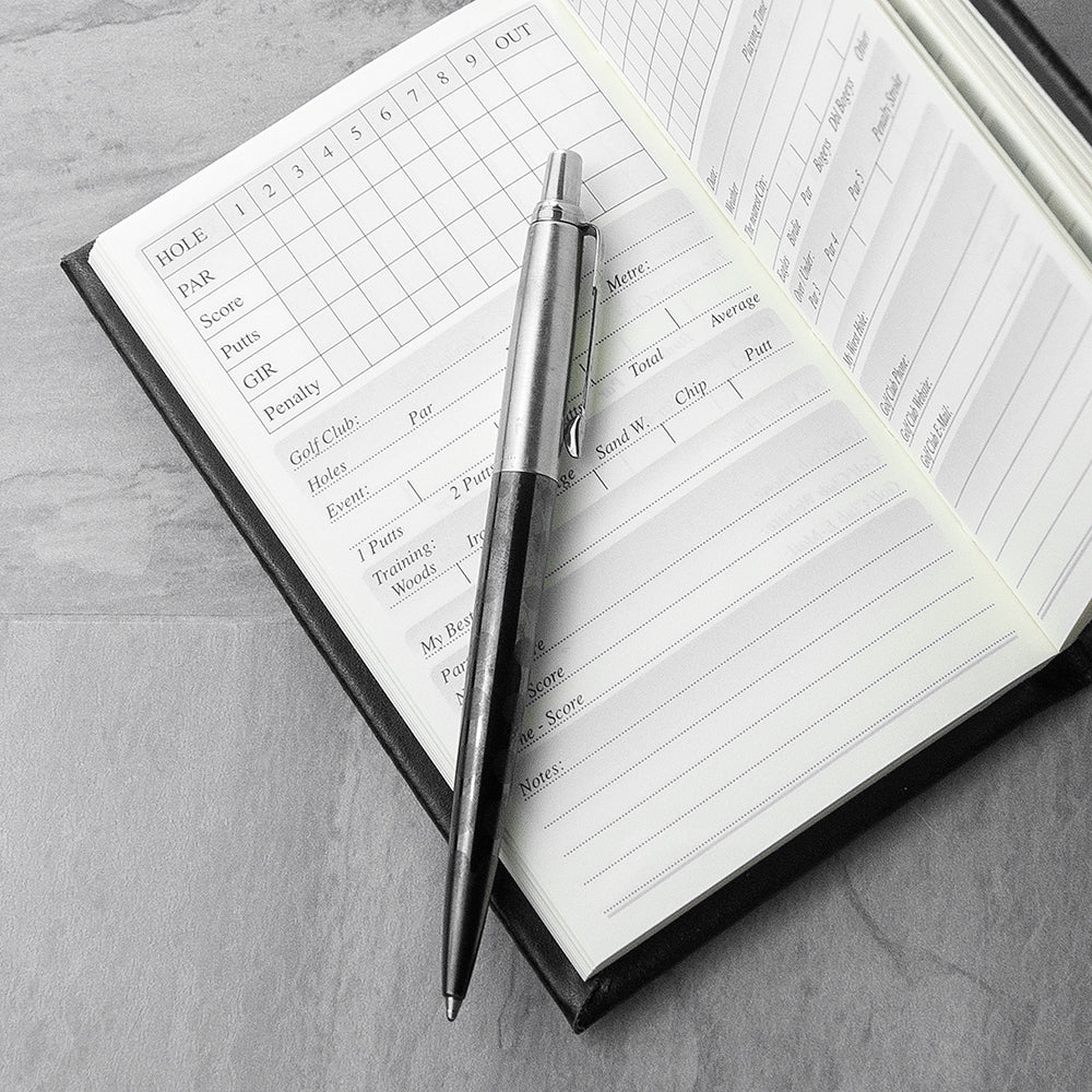 Personalised Luxury Leather Golf Notebooks: 3 - Notebooks By Gift Moments