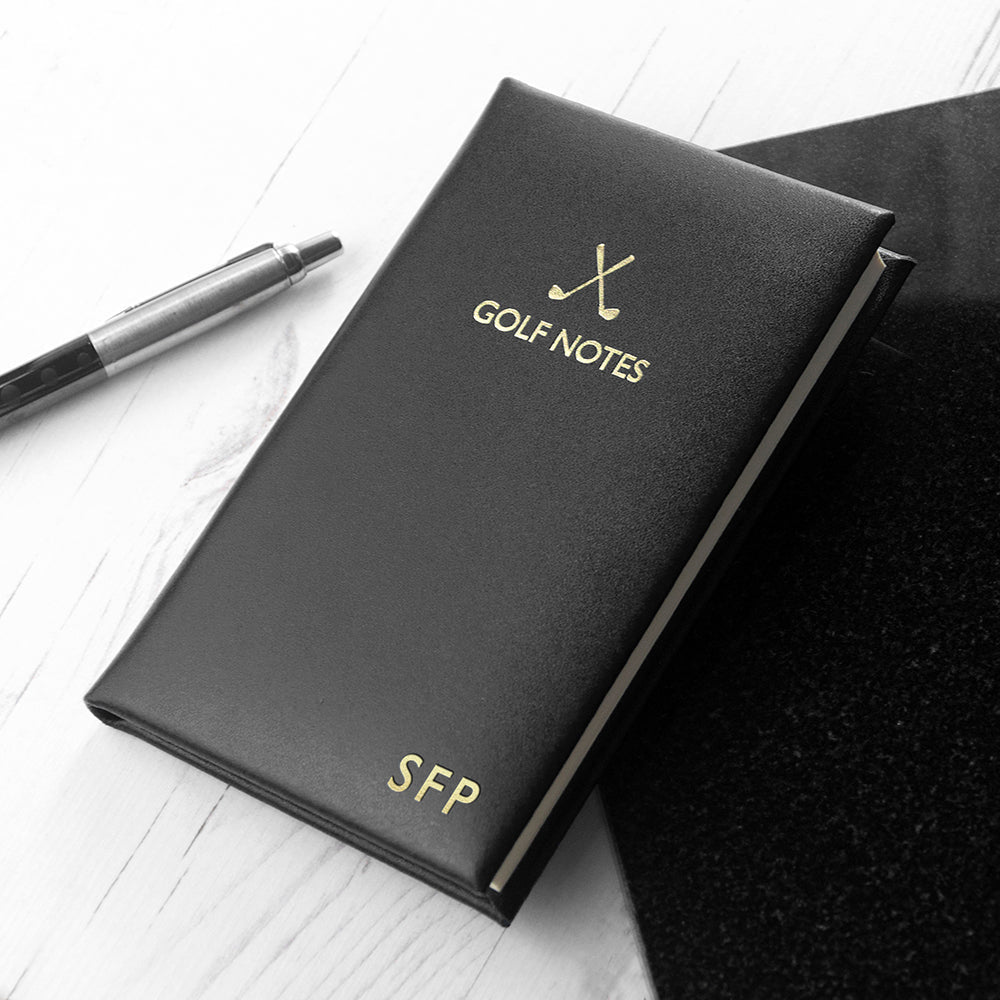 Personalised Luxury Leather Golf Notebooks: 10 - Notebooks By Gift Moments