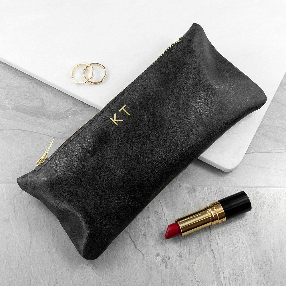 Personalised Luxury Slimline Black Leather Clutch: 1 - Bags & Purses By Gift Moments