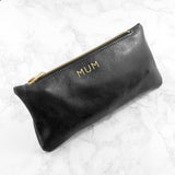 Personalised Luxury Slimline Black Leather Clutch: 2 - Bags & Purses By Gift Moments