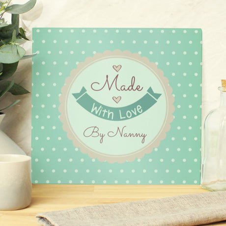 Personalised Made with Love Glass Chopping Board/Worktop Saver: 7 - Chopping Boards By Gift Moments