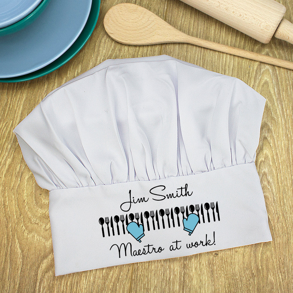 Personalised Maestro At Work Chef Hat: 2 - Chef Hats By Gift Moments