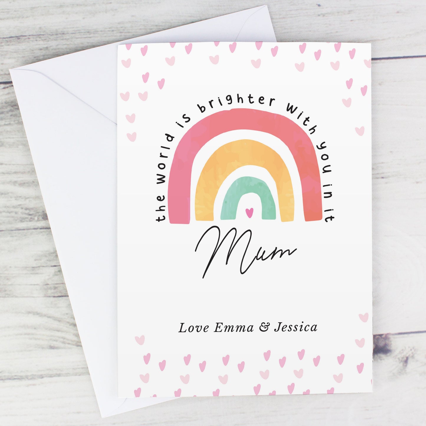 Personalised You Make The World Brighter Rainbow Card: 1 - Greeting Cards By Gift Moments