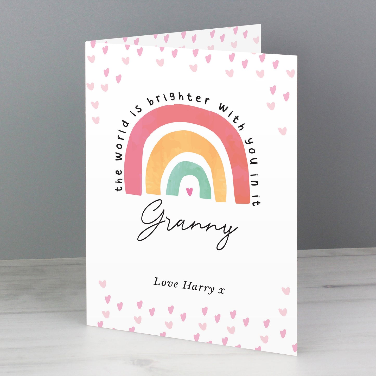 Personalised You Make The World Brighter Rainbow Card: 3 - Greeting Cards By Gift Moments