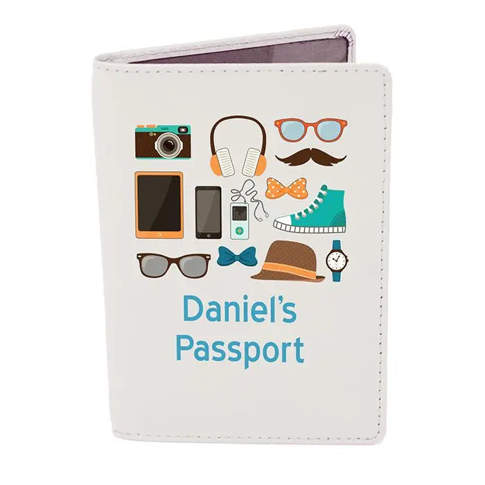 Personalised Male Essentials Cream Passport Holder: 2 - Passport Holders By Gift Moments