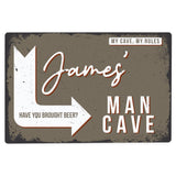 Personalised Man Cave Metal Sign: 5 - Signs & Plaques By Gift Moments