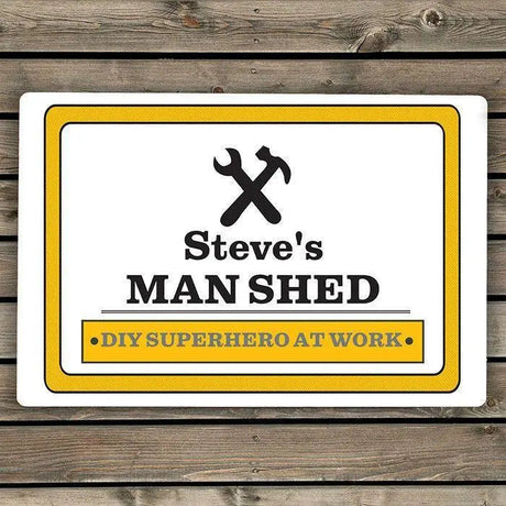 Personalised Man At Work Sign: 1 - Signs & Plaques By Gift Moments