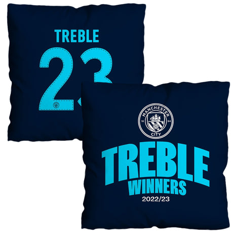 Personalised Manchester City Treble Winners 18’’ Back of Shirt Cushion: 1 - Cushions By Manchester City