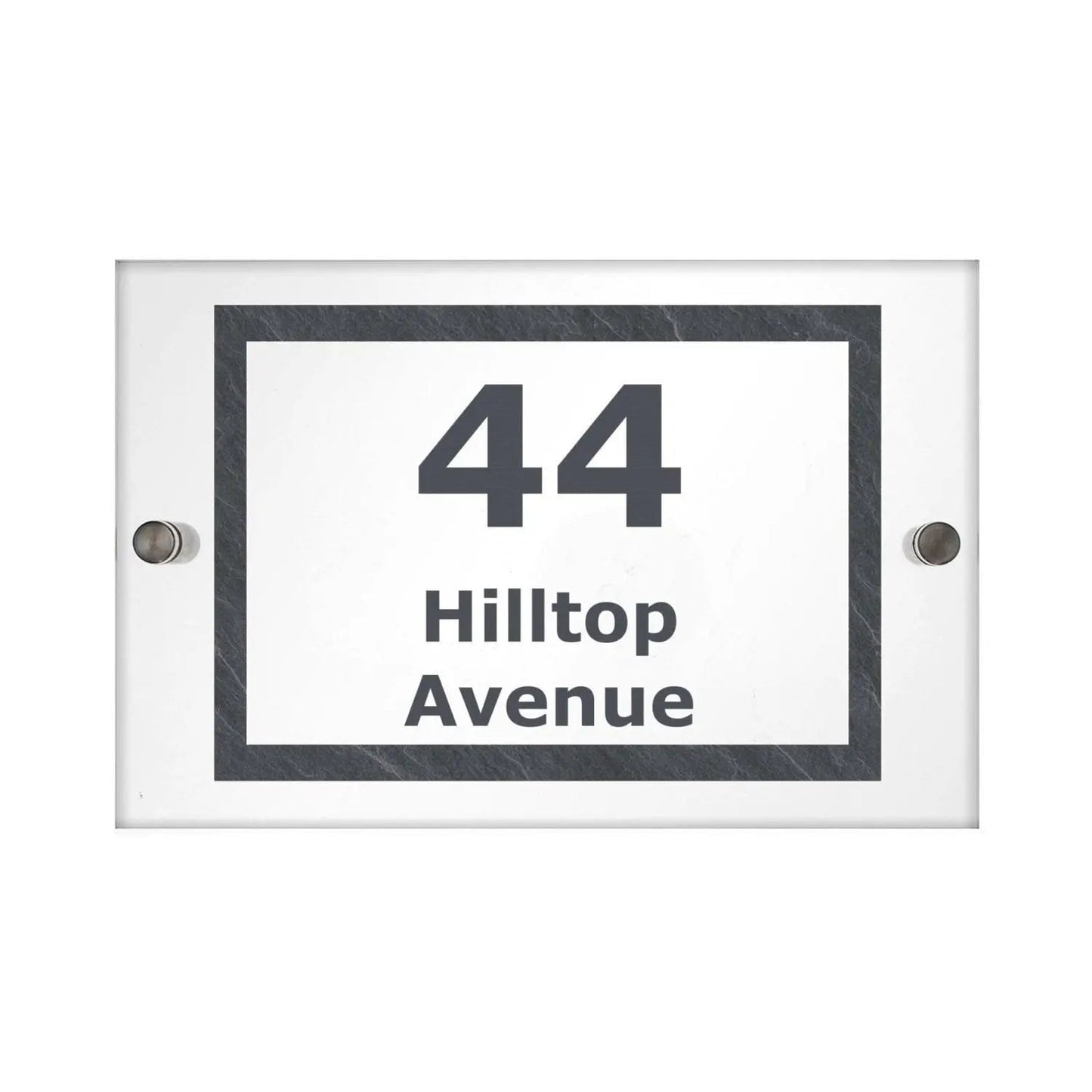 Personalised Marble Acrylic House Sign: 3 - House Signs By Gift Moments