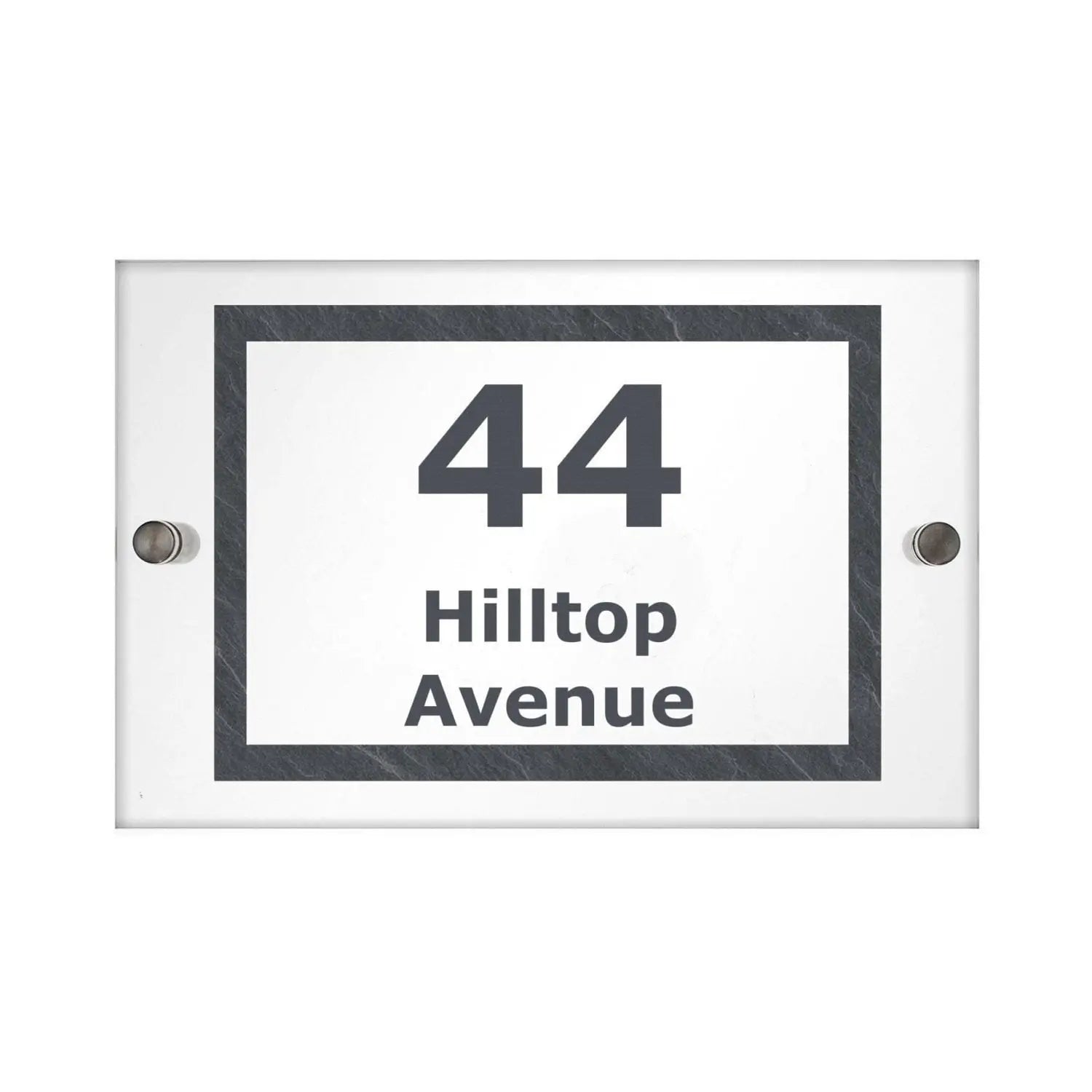 Personalised Marble Acrylic House Sign: 3 - House Signs By Gift Moments