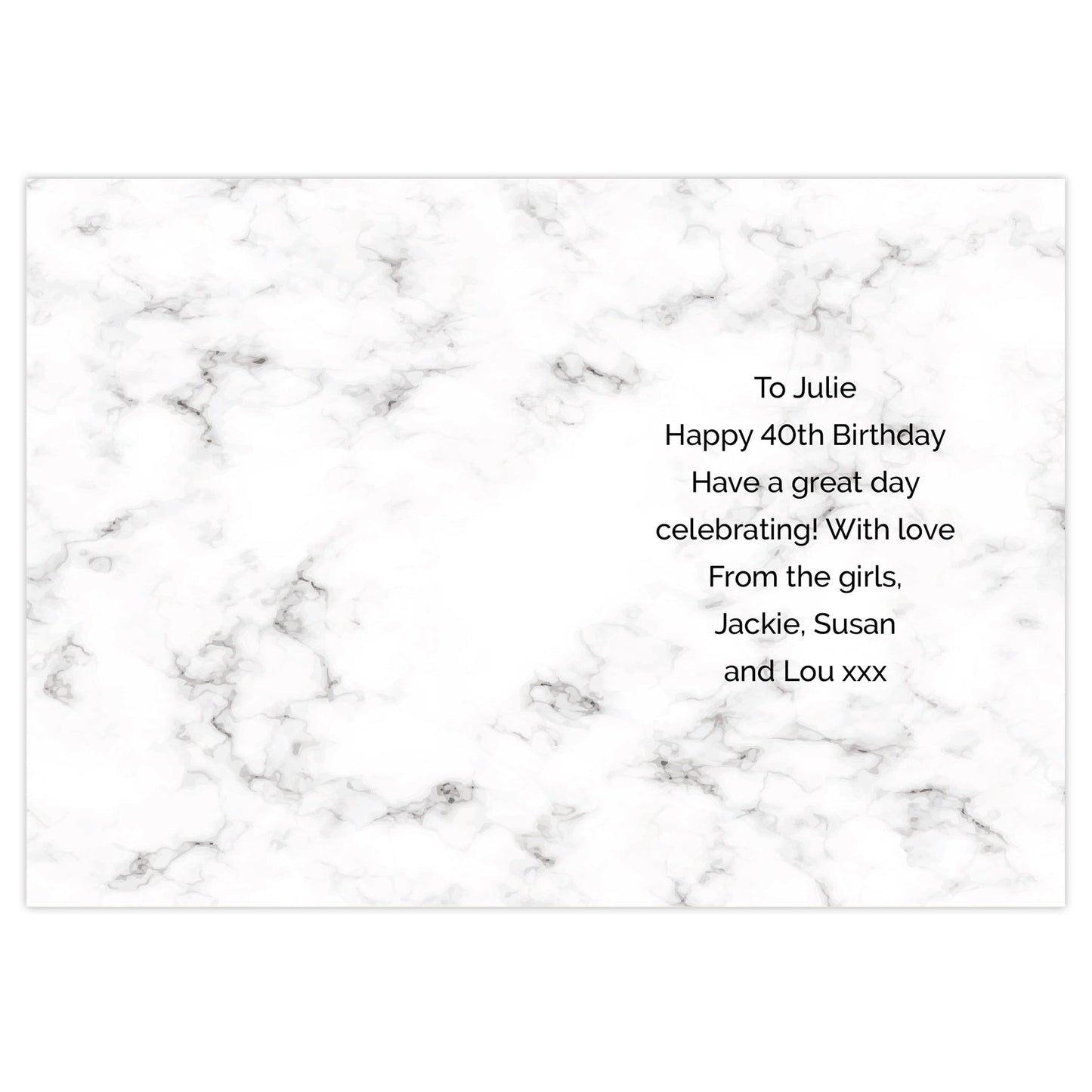 Personalised Marble and Rose Gold Birthday Card: 3 - Greeting Cards By Gift Moments
