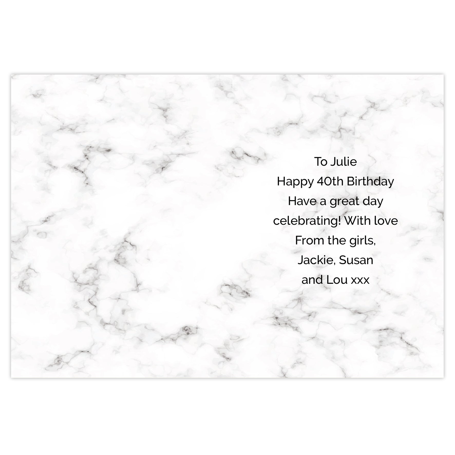 Personalised Marble and Rose Gold Birthday Card: 3 - Greeting Cards By Gift Moments