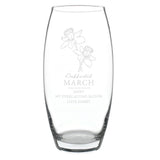 Personalised March Birth Flower Bullet Vase: 5 - Vases By Gift Moments