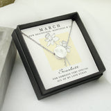 Personalised March Birth Flower Necklace and Box: 3 - Necklaces By Gift Moments