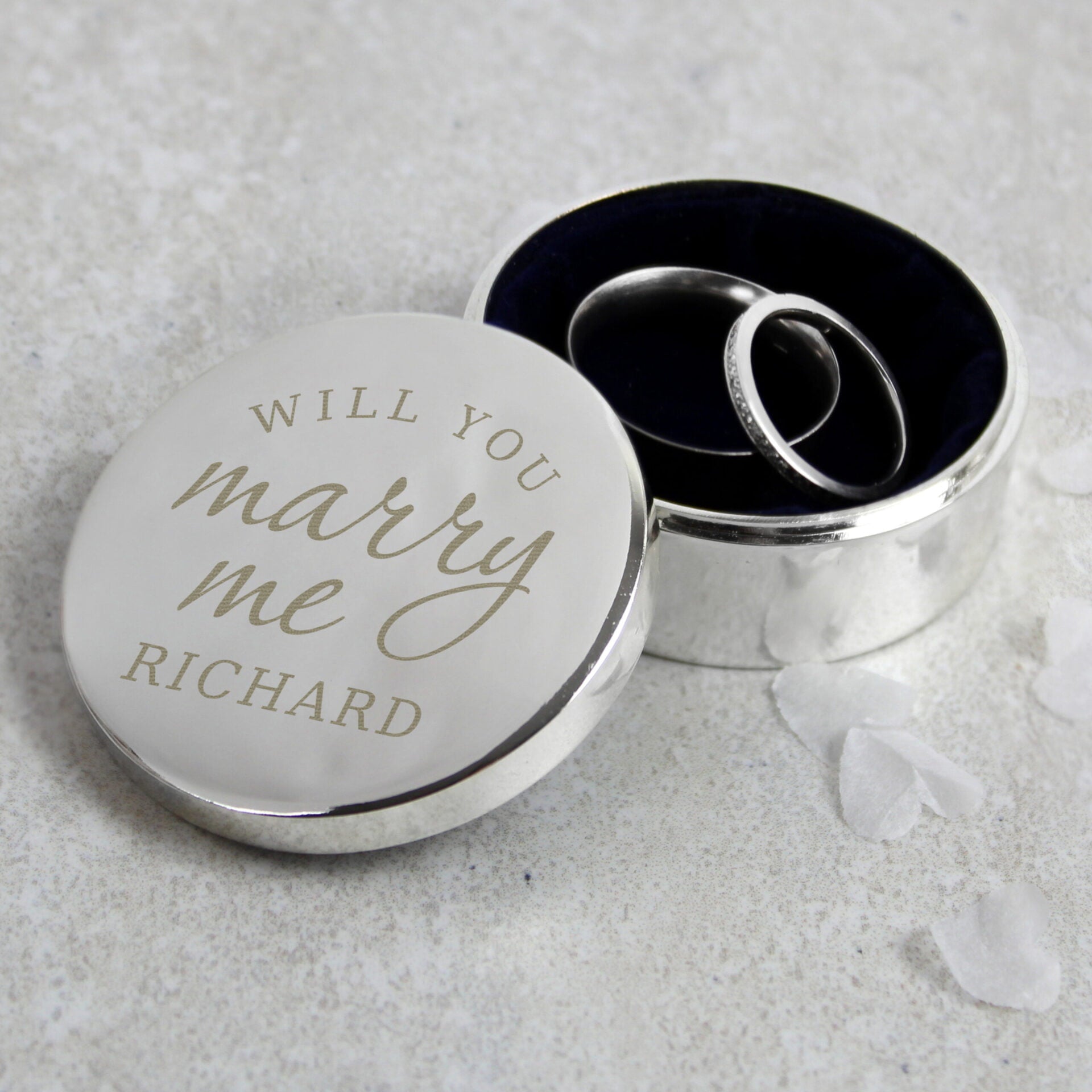Personalised Will You Marry Me Ring Box: 1 - Trinket Boxes By Gift Moments