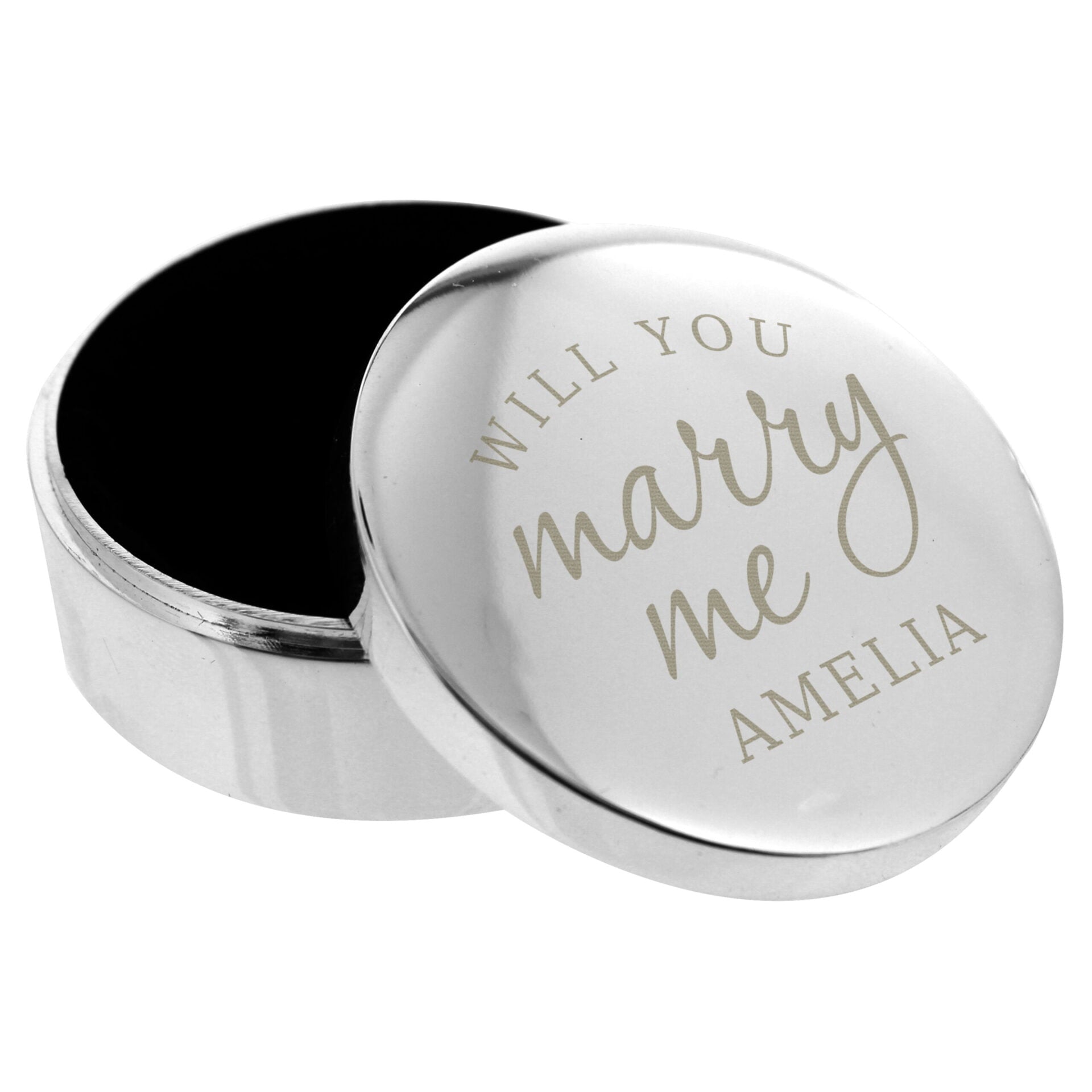 Personalised Will You Marry Me Ring Box: 3 - Trinket Boxes By Gift Moments