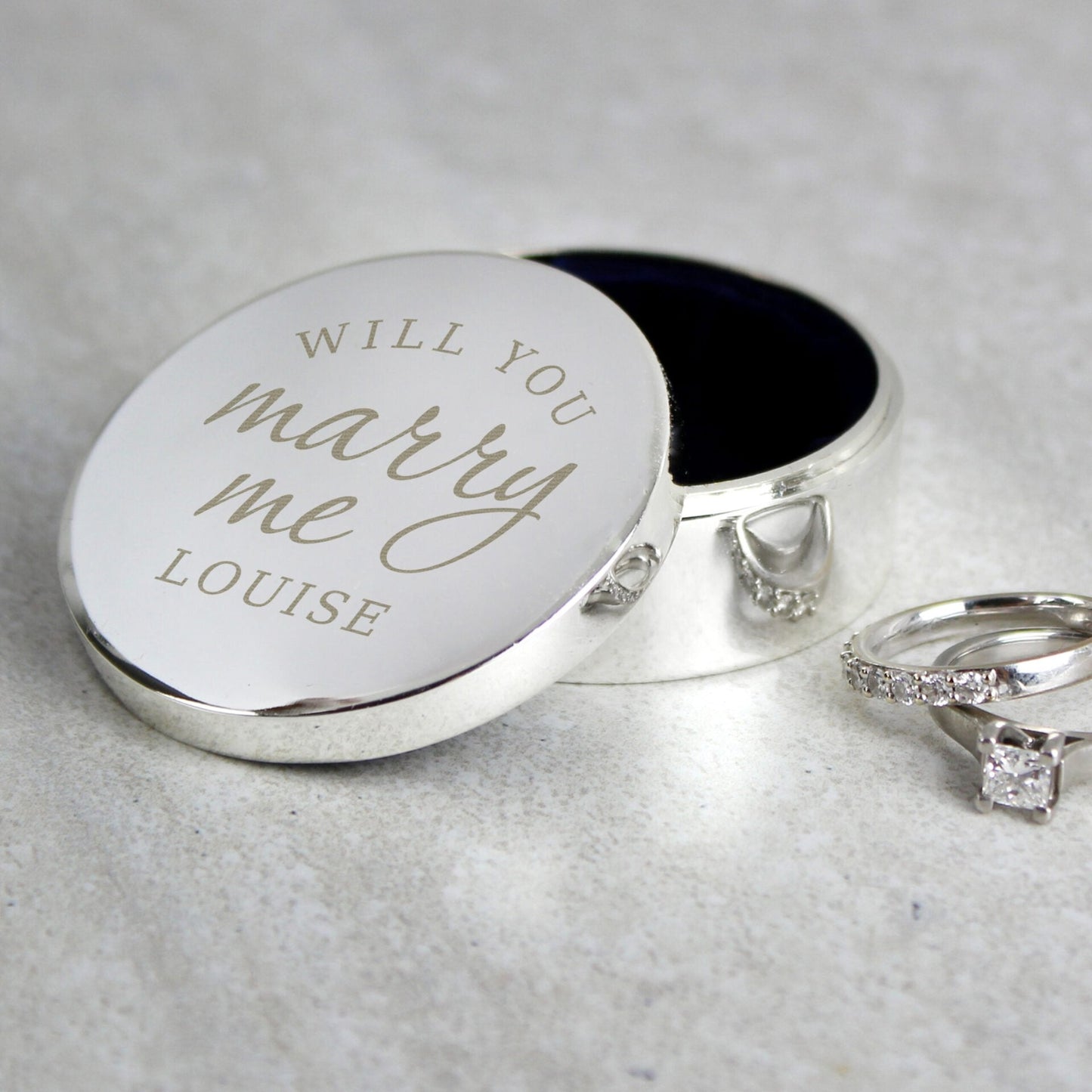 Personalised Will You Marry Me Ring Box: 2 - Trinket Boxes By Gift Moments