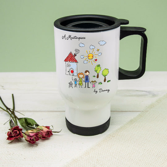 Personalised My Masterpiece Artwork Travel Mug: 1 - Travel Mugs By Gift Moments