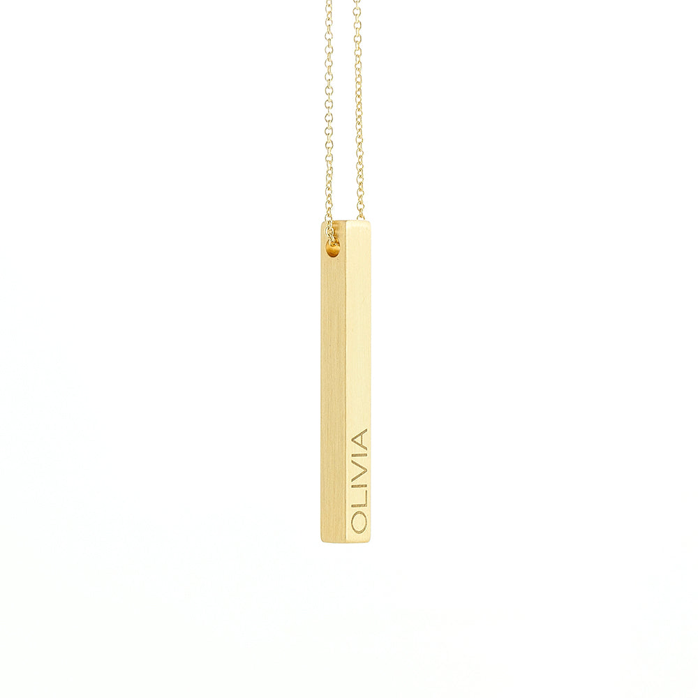 Personalised Matt Vertical Bar Necklaces: 7 - Necklaces By Gift Moments