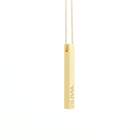 Personalised Matt Vertical Bar Necklaces: 7 - Necklaces By Gift Moments