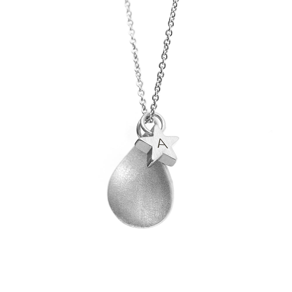Personalised Matte Star and Drop Necklace: 7 - Necklaces By Gift Moments