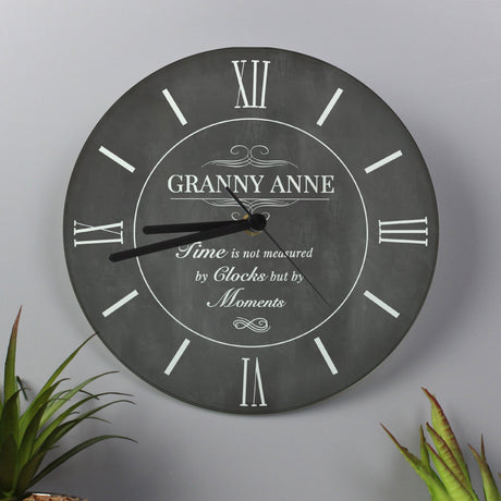 Personalised Measured In Moments Glass Clock: 3 - Clocks By Gift Moments