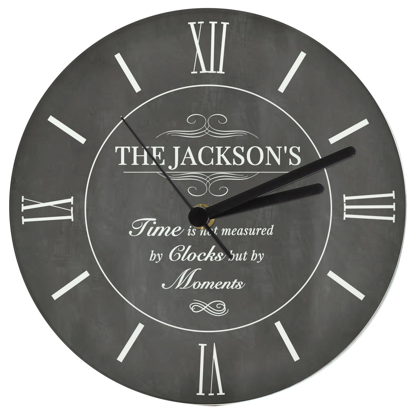 Personalised Measured In Moments Glass Clock: 4 - Clocks By Gift Moments