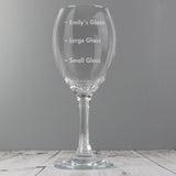 Personalised Measures Wine Glass: 2 - Wine Glasses By Gift Moments