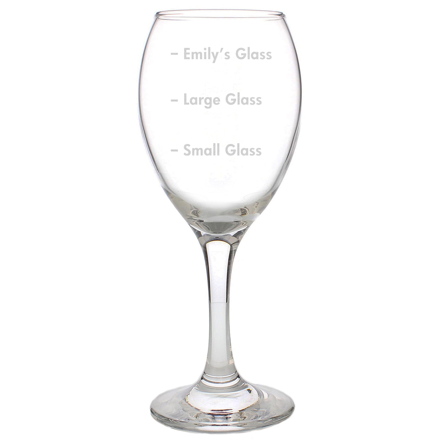 Personalised Measures Wine Glass: 3 - Wine Glasses By Gift Moments