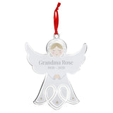 Personalised Memorial Angel Metal Decoration: 2 - Christmas Decorations By Gift Moments