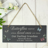 Personalised Memorial Butterflies Appear Slate Hanging Ornament: 1 - Signs & Plaques By Gift Moments