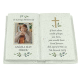 Personalised Memorial Cross Photo Upload Resin Book: 5 - Memorials By Gift Moments