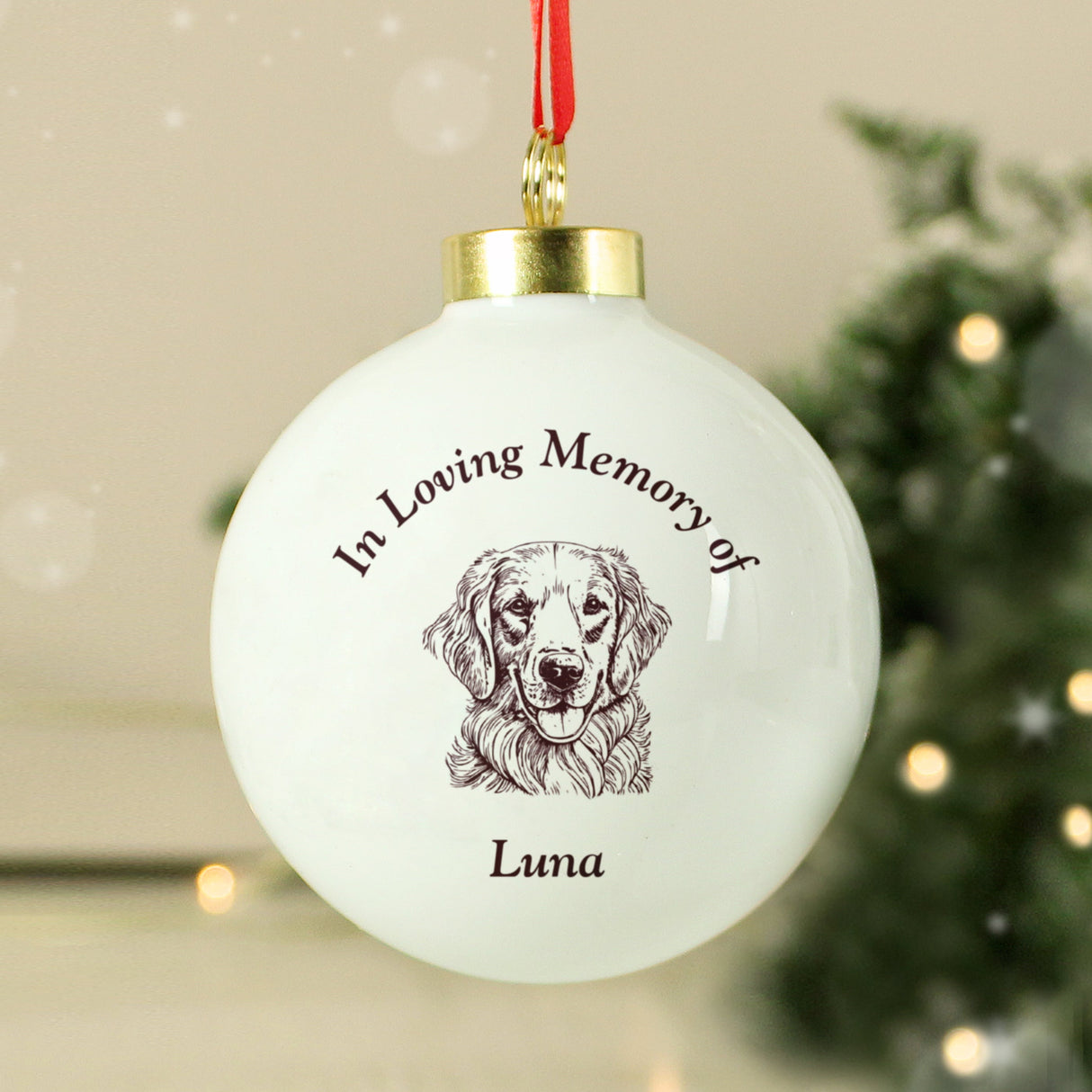 Personalised Memorial Dog Breed Bauble: 4 - Christmas Baubles By Gift Moments