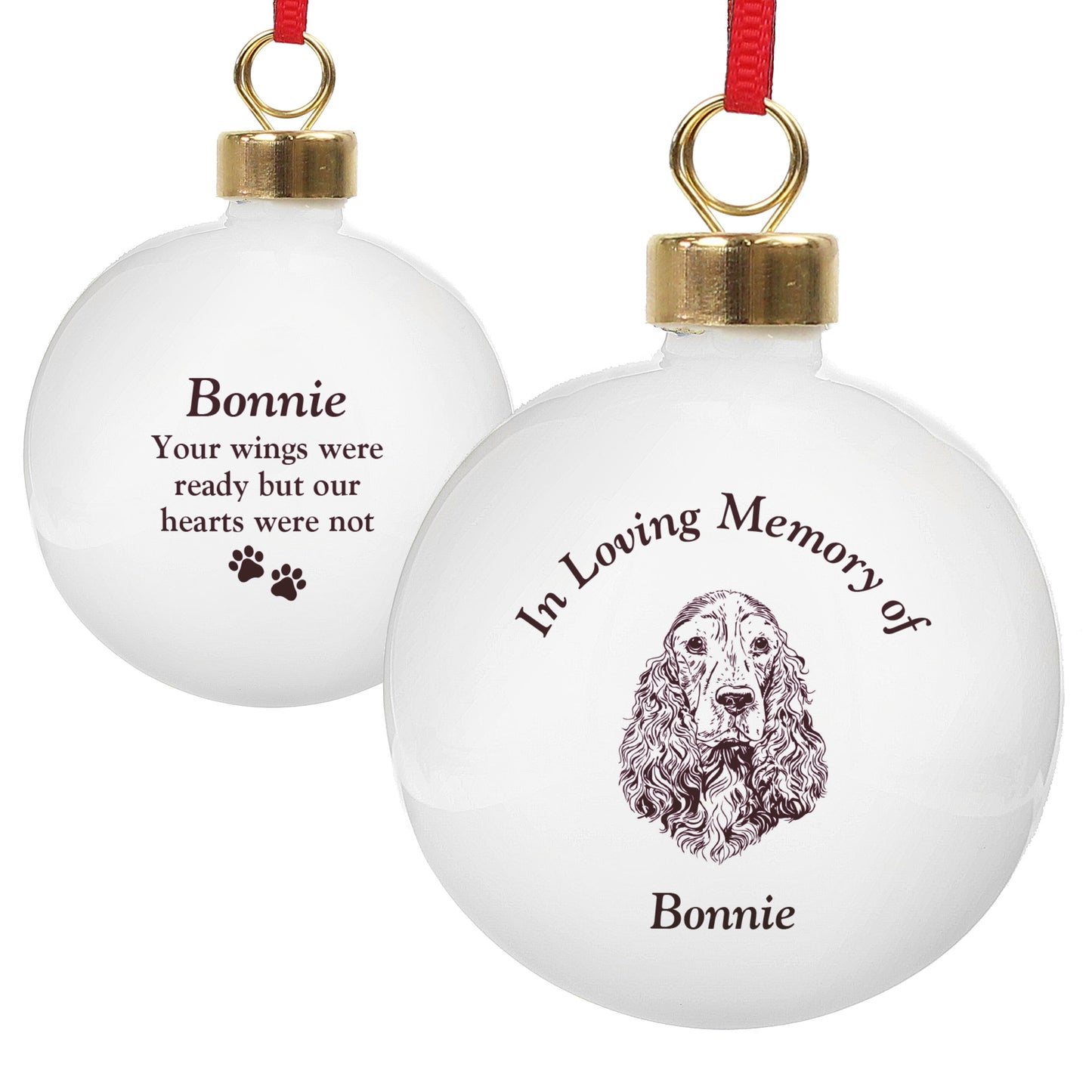 Personalised Memorial Dog Breed Bauble: 8 - Christmas Baubles By Gift Moments