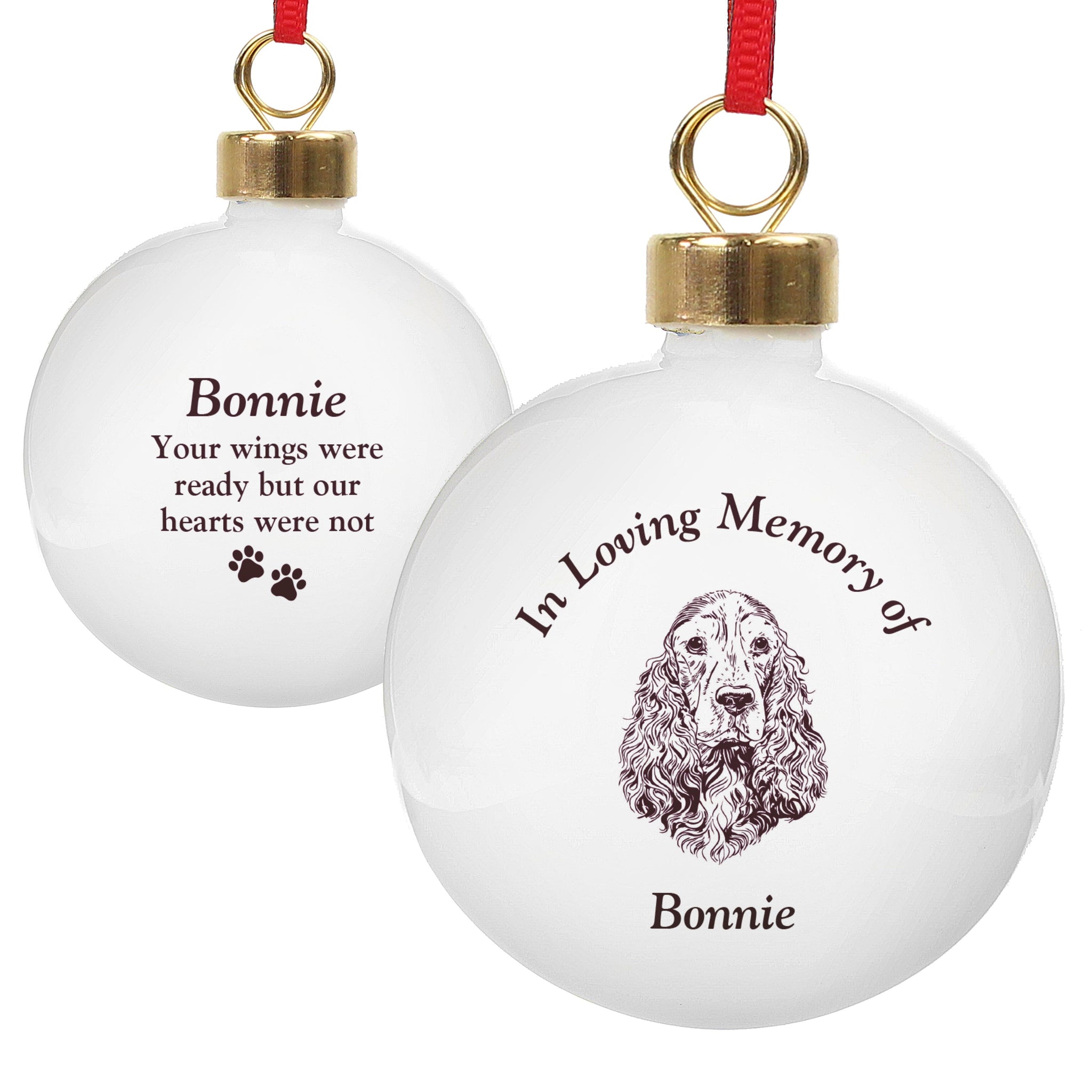 Personalised Memorial Dog Breed Bauble: 8 - Christmas Baubles By Gift Moments