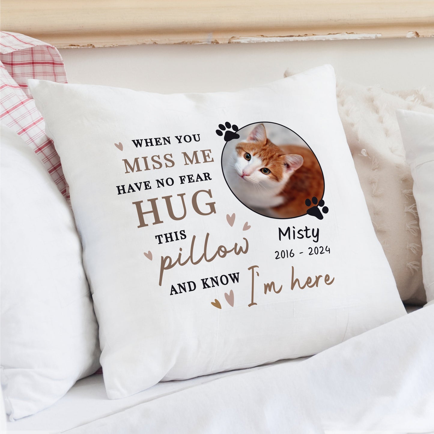 Personalised Memorial Pet Photo Upload Cushion: 2 - Cushions By Gift Moments
