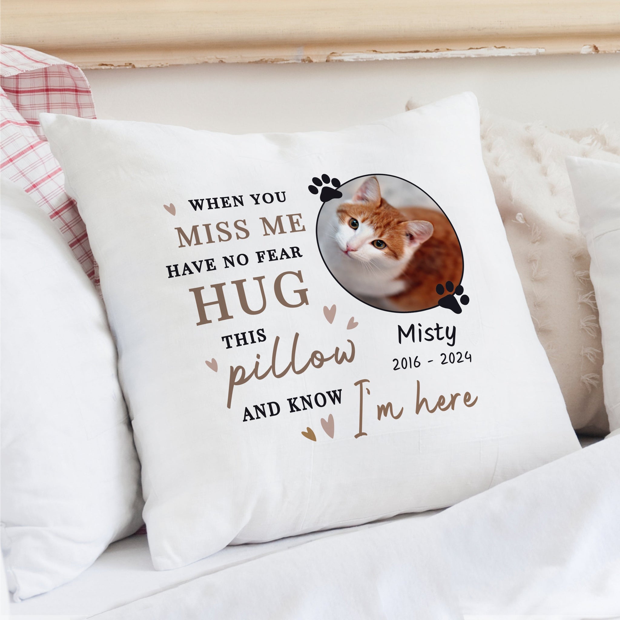Personalised Memorial Pet Photo Upload Cushion: 2 - Cushions By Gift Moments