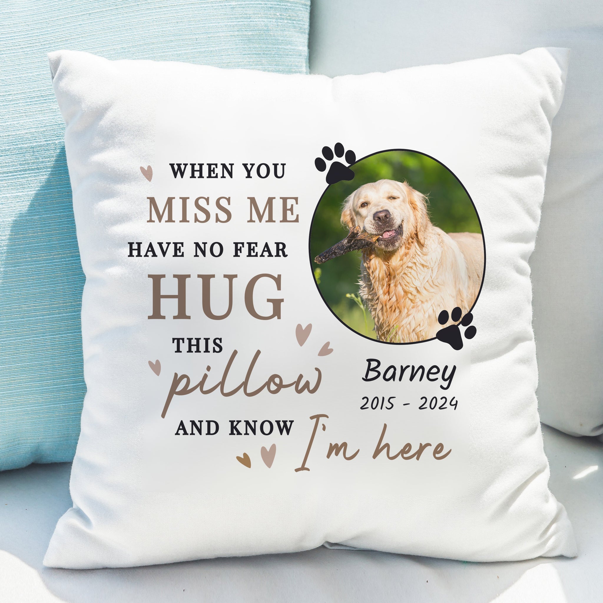Personalised Memorial Pet Photo Upload Cushion: 1 - Cushions By Gift Moments