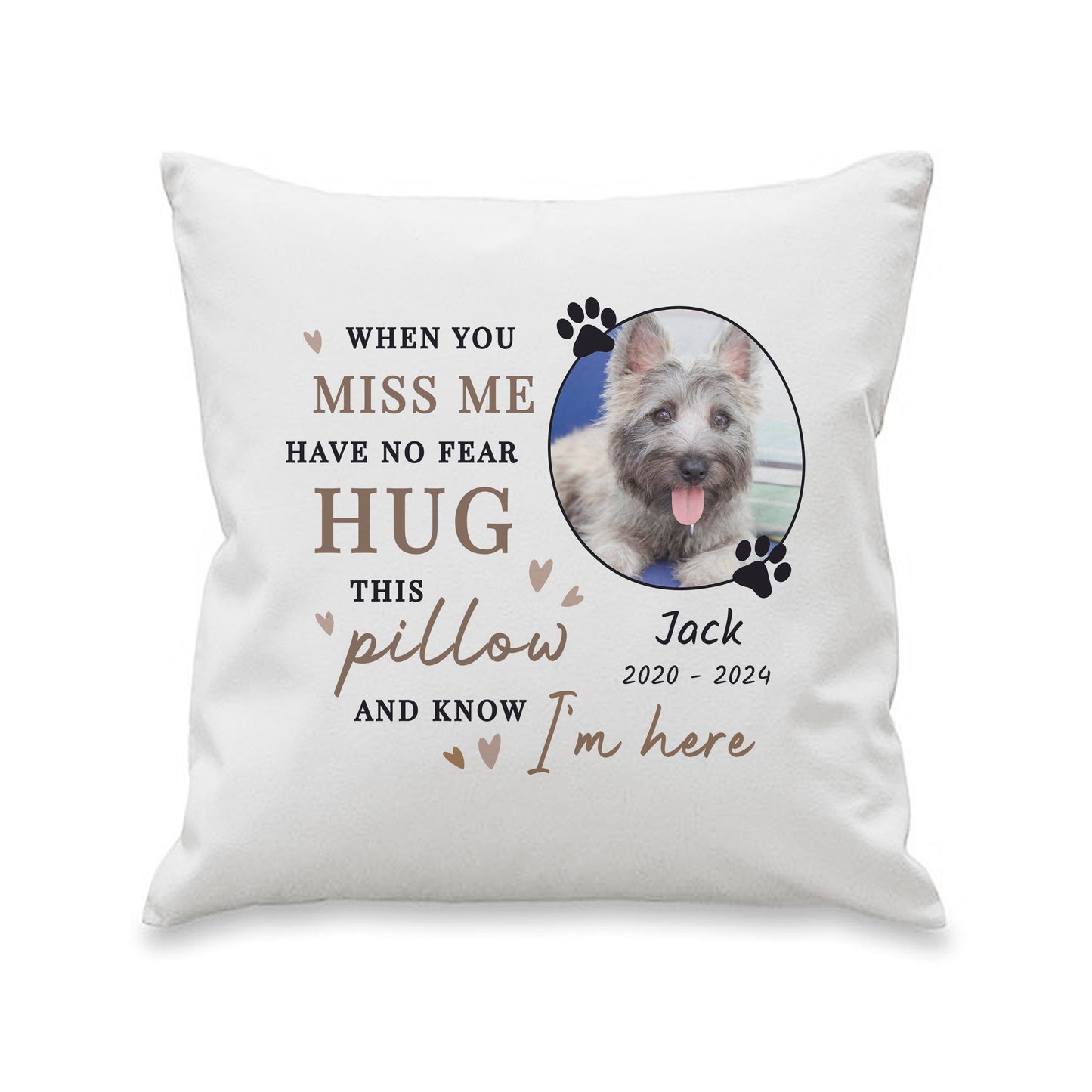 Personalised Memorial Pet Photo Upload Cushion: 4 - Cushions By Gift Moments