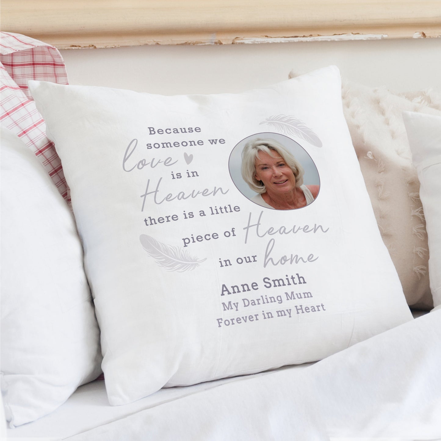 Personalised Memorial Photo Upload Cushion: 2 - Cushions By Gift Moments
