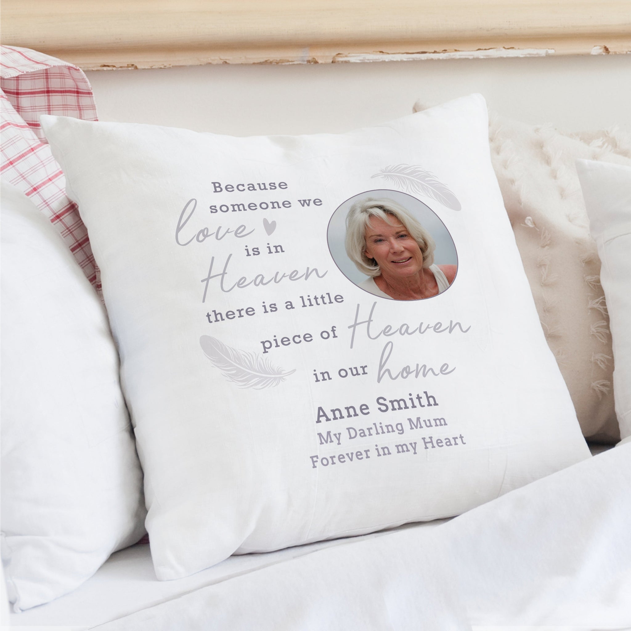 Personalised Memorial Photo Upload Cushion: 2 - Cushions By Gift Moments