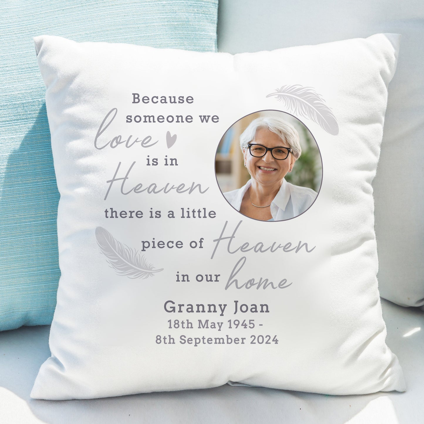 Personalised Memorial Photo Upload Cushion: 3 - Cushions By Gift Moments