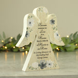 Personalised Memorial Wooden Angel Ornament: 6 - Ornaments By Gift Moments