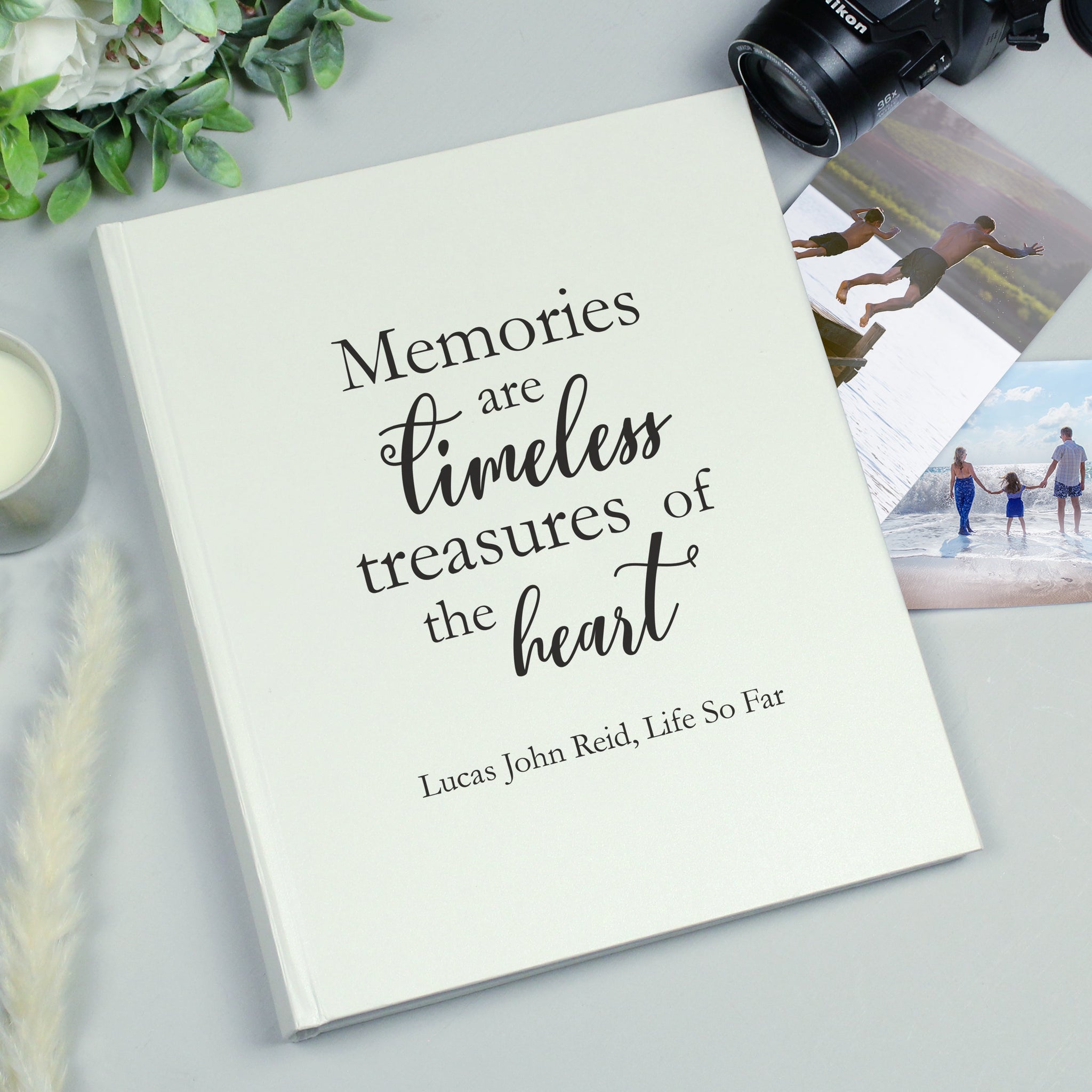 Personalised ’Memories are Timeless’ Traditional Photo Album: 4 - Photo Albums By Gift Moments
