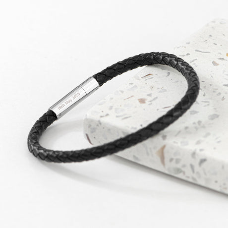 Personalised Men’s Anchor Capsule Leather Bracelets: 6 - Bracelets By Gift Moments