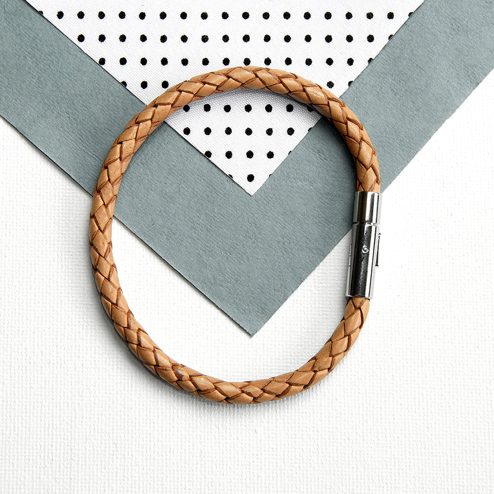 Personalised Men’s Anchor Capsule Leather Bracelets: 17 - Bracelets By Gift Moments