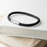 Personalised Men’s Anchor Capsule Leather Bracelets: 2 - Black - Bracelets By Gift Moments