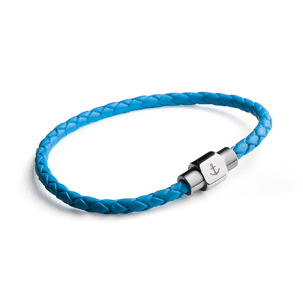 Personalised Men’s Anchor Woven Leather Bracelets: 7 - Bracelets By Gift Moments